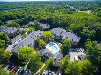 Aerial View Of Community at Residence at White River, Indianapolis, IN, 46228